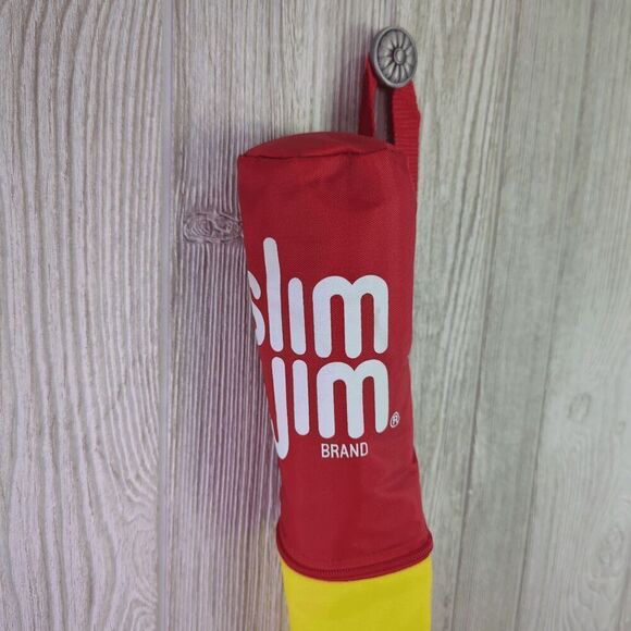 Slim Jim Insulated 6 Can Carrier Adjustable Strap Advertising Red Yellow - Picture 6 of 6